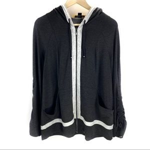 St. John Dark Gray Zip Up Hoodie Jacket Sz L